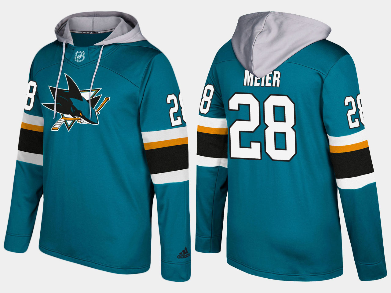 NHL Men San Jose sharks 28 timo meier blue hoodie